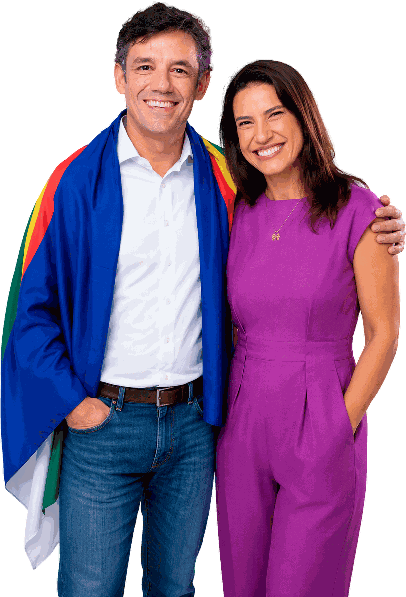 Daniel Coelho ao lado da governadora Raquel Lyra